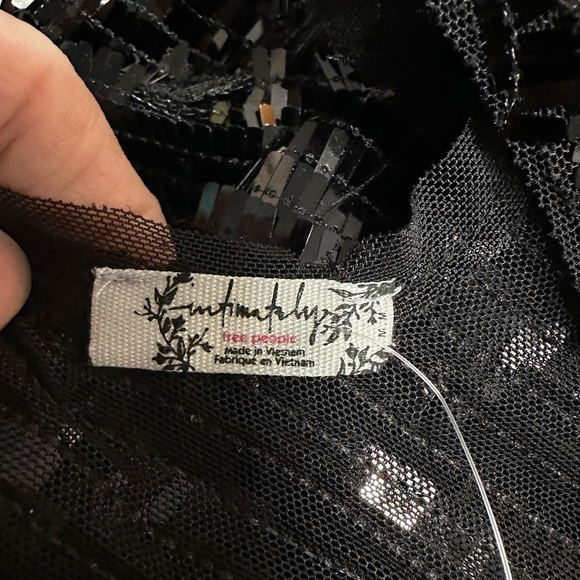Free People Black Disco Fever Cami, Size Medium (v) - Picture 9 of 15